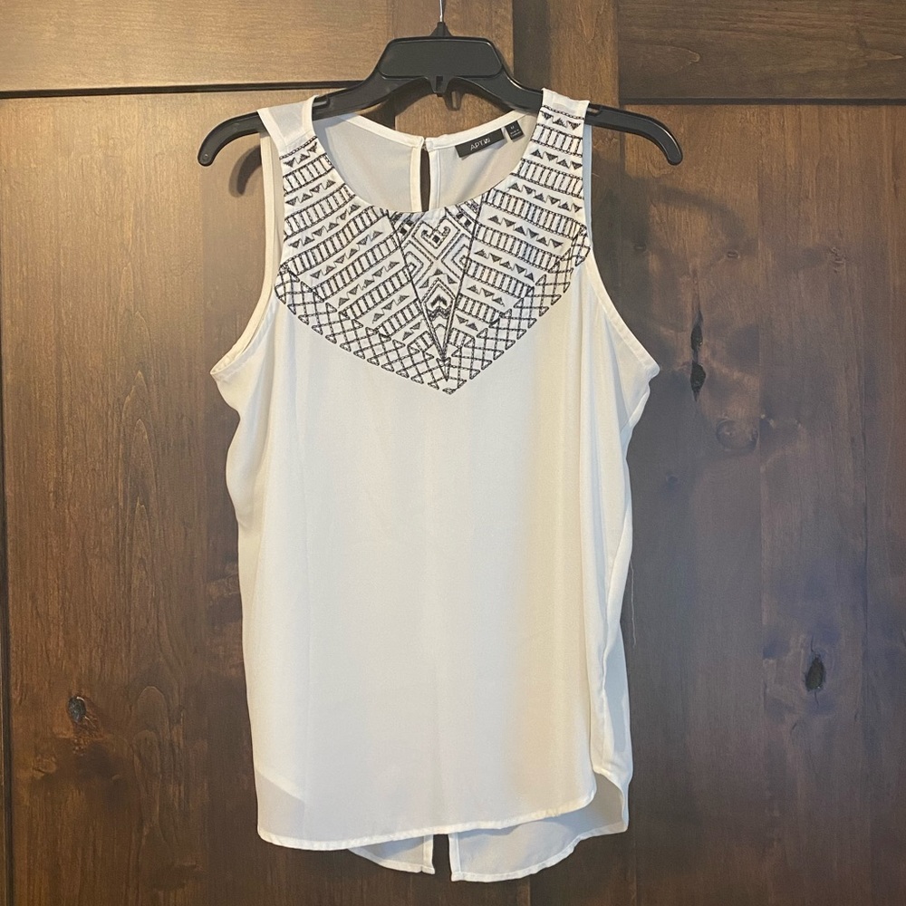 White Tank Top Blouse